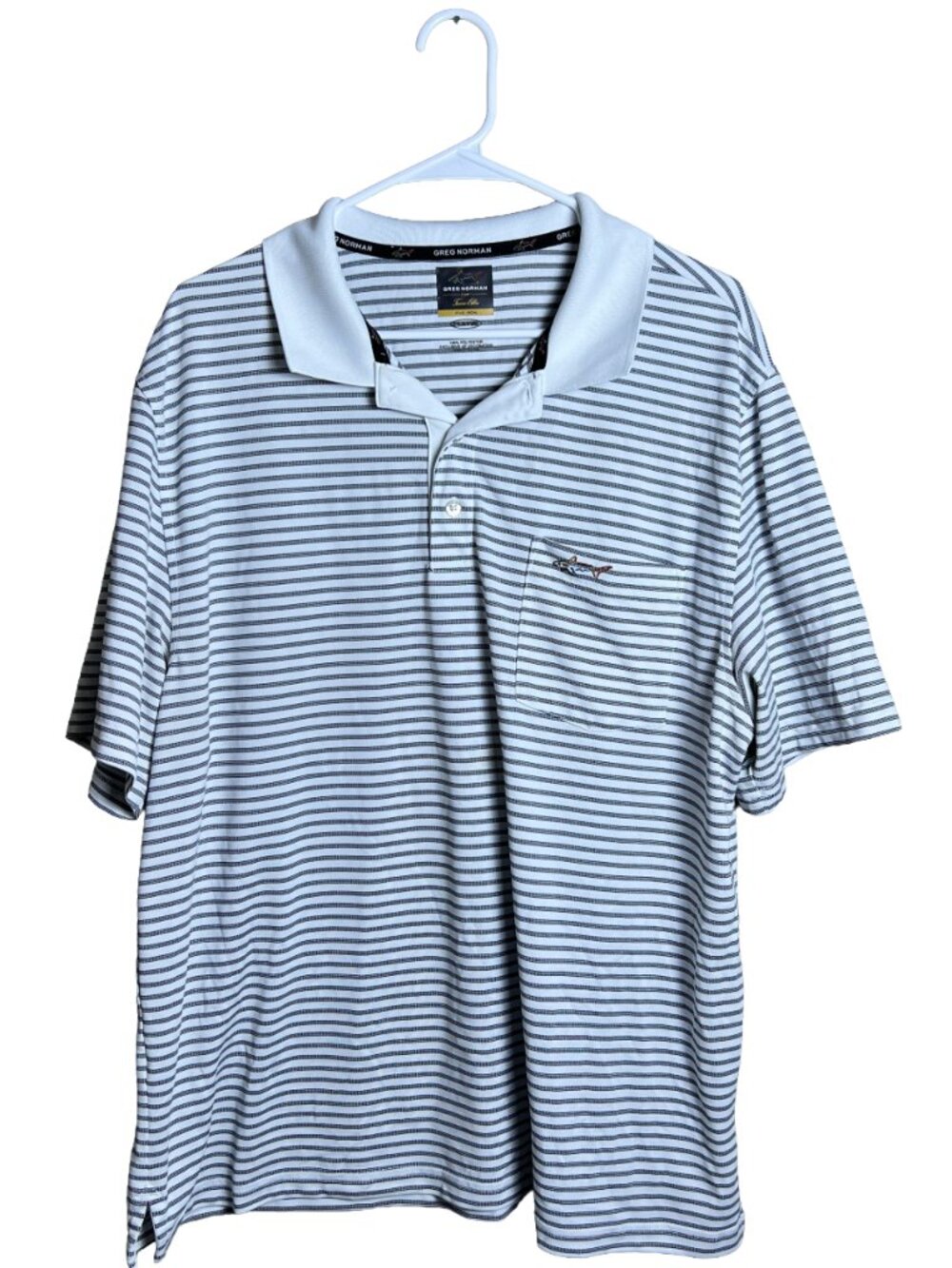 Greg Norman Tasso‎ Elba Striped Golf Polo XL
